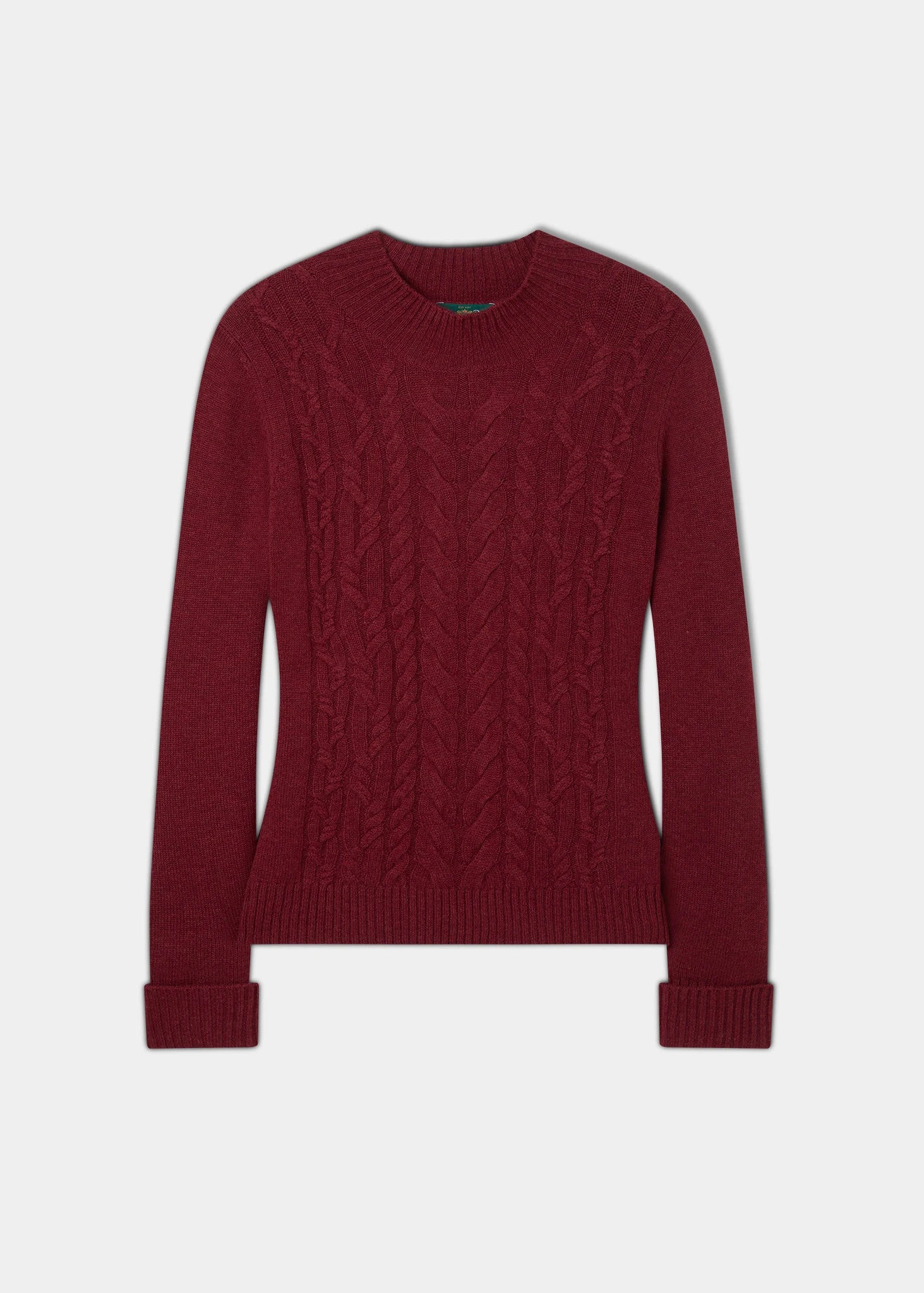 Sienna Ladies Cable Knit Roll Neck In Berry 3 Sienna Ladies Cable Knit Roll Neck In Berry