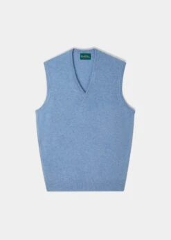 Norfolk Men's Lambswool Slipover In Glacier - Classic Fit