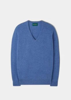 Hampshire Lambswool Jumper In Blue Velvet - Classic Fit