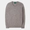 Dorset Men's Lambswool Jumper In Fusion - Classic Fit -AlanPaine Shop 050A67 DORSET CLASSIC SADDLE SHOULDER CREW FUSION 01