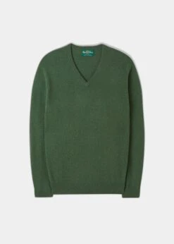 Haddington Cashmere Jumper In Costal Range- Regular Fit