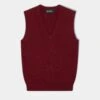 Erin Luxury Vee Neck Tank Top In Berry -AlanPaine Shop 121B83 LADIES VEE NECK SLIPOVER BERRY 01
