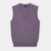 Erin Luxury Vee Neck Tank Top In Heather -AlanPaine Shop 121B83 LADIES VEE NECK SLIPOVER HEATHER 01