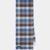 Hillclay Small Square Check Scarf In Brown -AlanPaine Shop 152358 HILLCLAY SMALL SQUARE CHECK SCARF BROWN