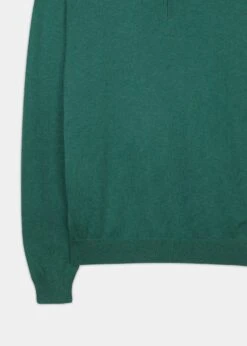 Stowbridge Luxury Cotton 1/4 Zip Jumper In Moorland -AlanPaine Shop 189h05 stowbridge mens luxury cotton zip jumper moorland 3