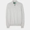 Selhurst Cotton Cashmere 1/4 Zip Jumper In Dove -AlanPaine Shop 196c12 selhurst mens cotton cashmere quarter zip jumper dove 1