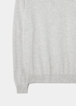 Selhurst Cotton Cashmere 1/4 Zip Jumper In Dove 7 Selhurst Cotton Cashmere 1/4 Zip Jumper In Dove -AlanPaine Shop 196c12 selhurst mens cotton cashmere quarter zip jumper dove 3