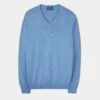 Rothwell Cotton Cashmere Jumper In Carolina Blue 1 Rothwell Cotton Cashmere Jumper In Carolina Blue -AlanPaine Shop 196t01 rothwell mens cotton cashmere jumper carolina blue 1