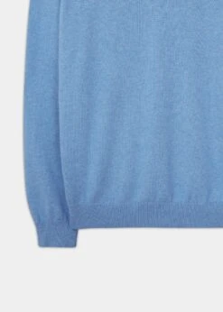 Rothwell Cotton Cashmere Jumper In Carolina Blue 7 Rothwell Cotton Cashmere Jumper In Carolina Blue -AlanPaine Shop 196t01 rothwell mens cotton cashmere jumper carolina blue 3