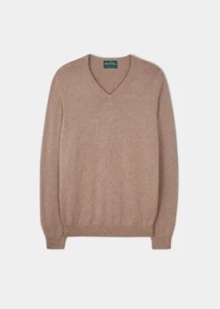 Rothwell Cotton Cashmere Jumper In Coffee