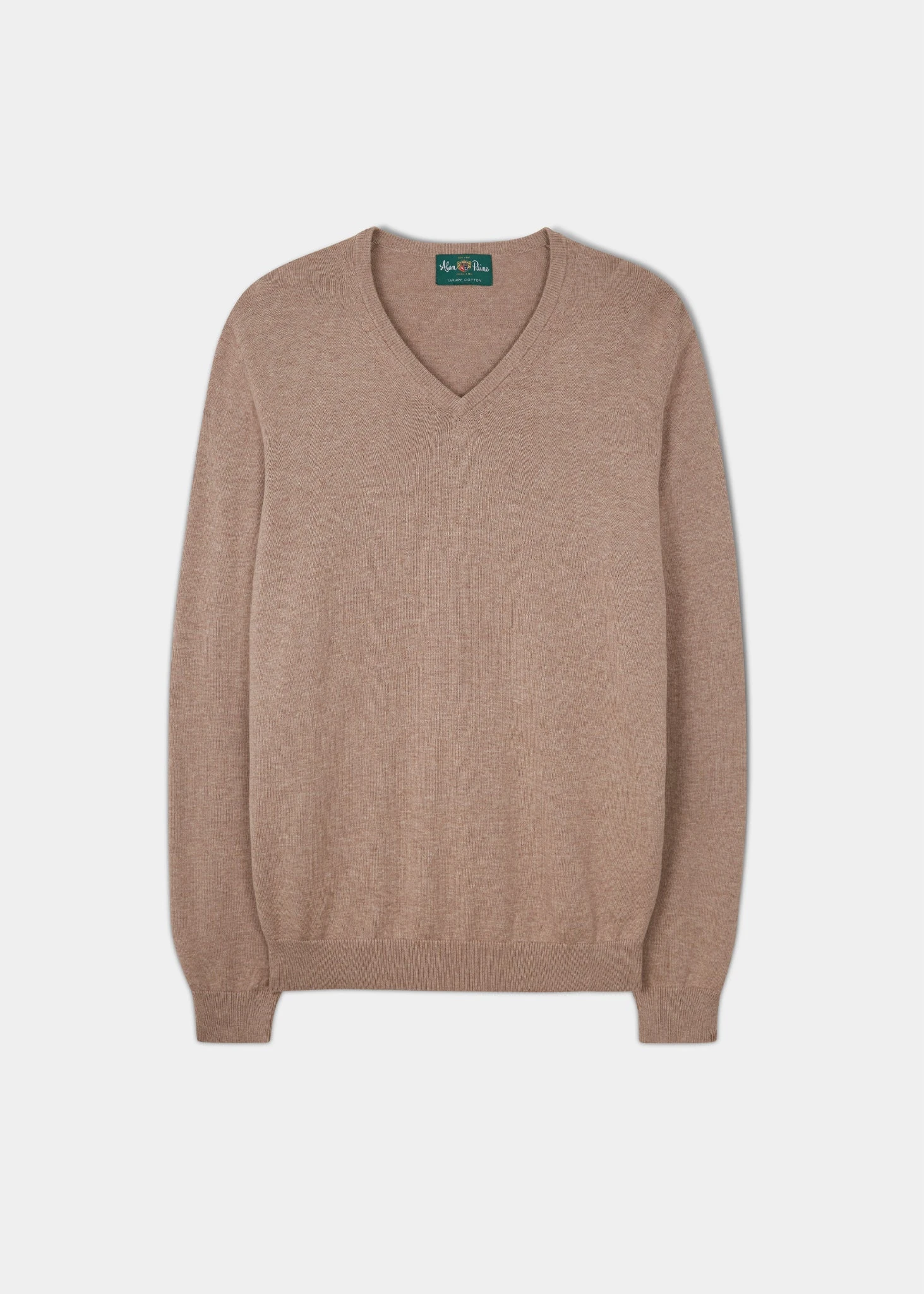Rothwell Cotton Cashmere Jumper In Coffee 3 Rothwell Cotton Cashmere Jumper In Coffee