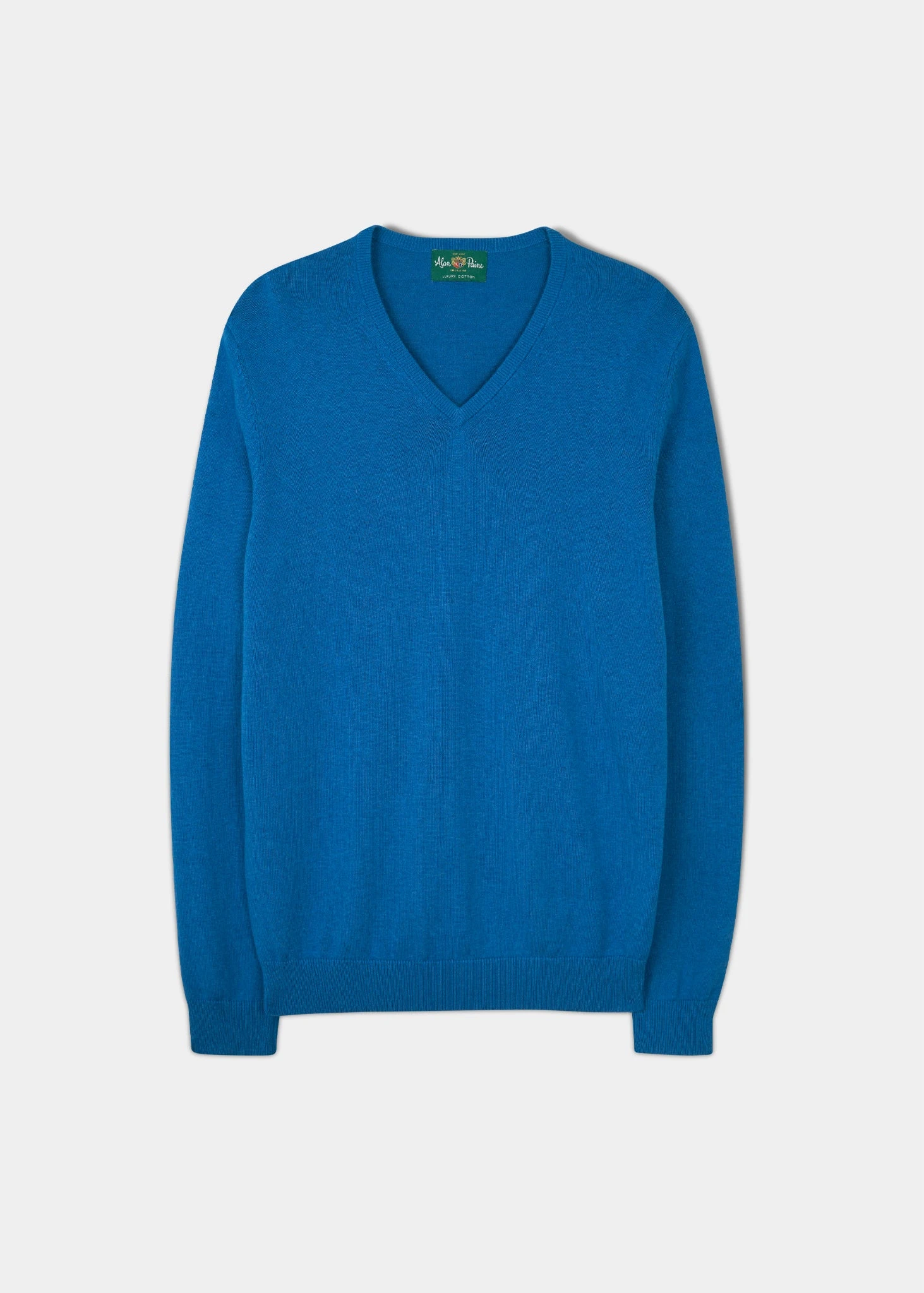Rothwell Cotton Cashmere Jumper In Regatta 3 Rothwell Cotton Cashmere Jumper In Regatta