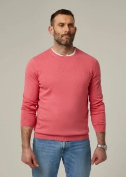Leysmill Cotton Cashmere Jumper In Swizzle 7 Leysmill Cotton Cashmere Jumper In Swizzle -AlanPaine Shop 196t20 leysmill mens crew swizzle 1
