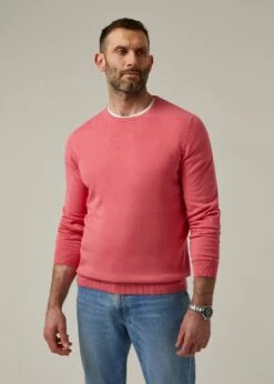 Leysmill Cotton Cashmere Jumper In Swizzle 8 Leysmill Cotton Cashmere Jumper In Swizzle -AlanPaine Shop 196t20 leysmill mens crew swizzle 2