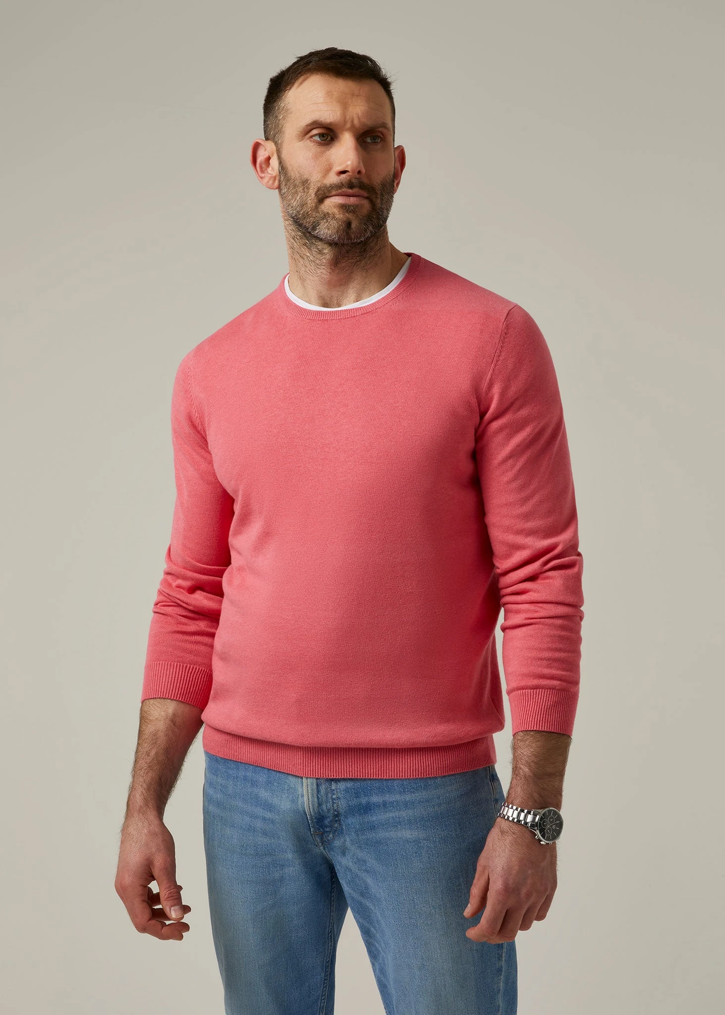 Leysmill Cotton Cashmere Jumper In Swizzle 5 Leysmill Cotton Cashmere Jumper In Swizzle - Image 3