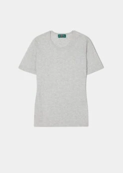 Victoria Ladies Cotton Cashmere T-Shirt In Dove