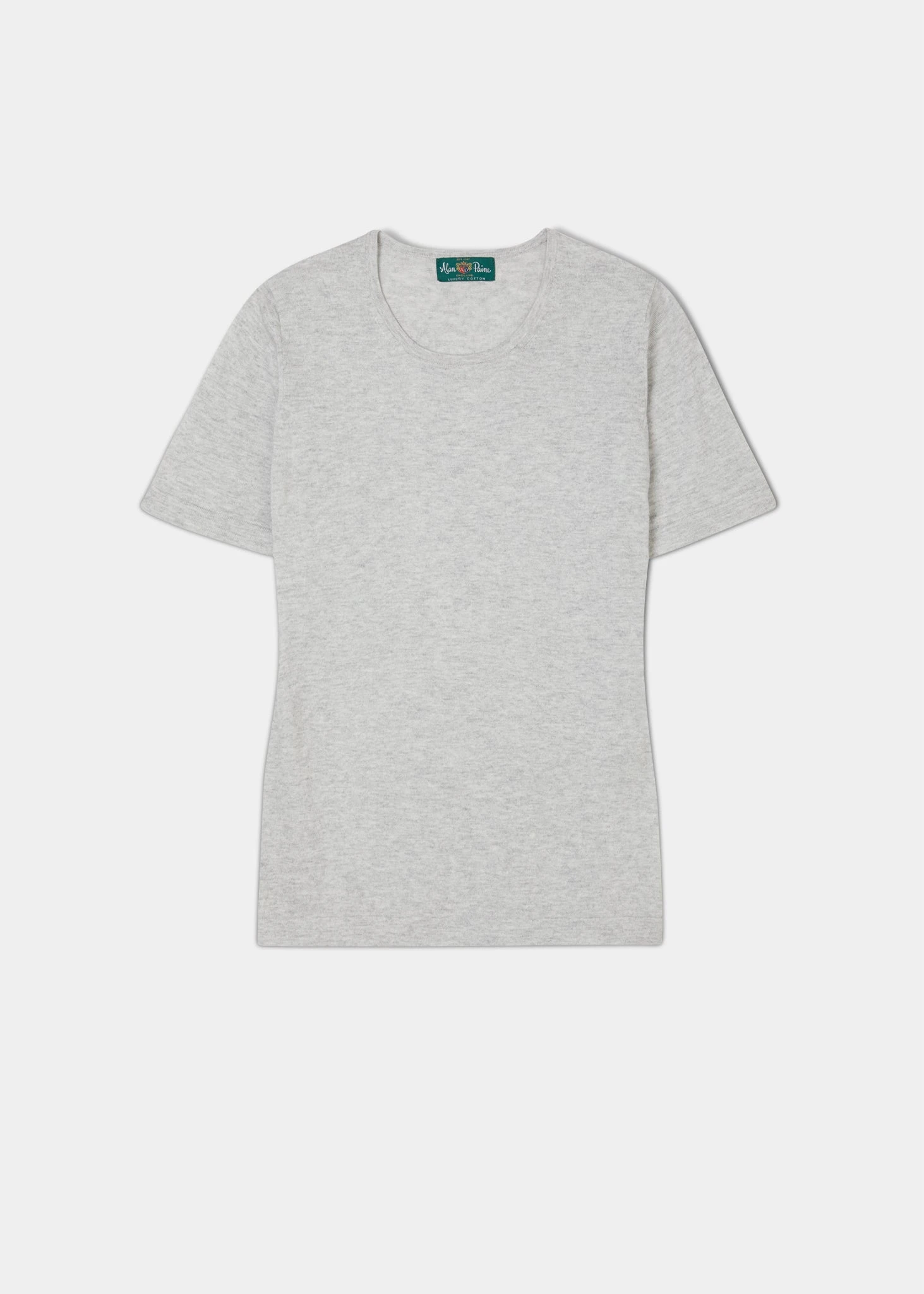Victoria Ladies Cotton Cashmere T-Shirt In Dove 3 Victoria Ladies Cotton Cashmere T-Shirt In Dove