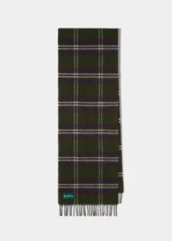 Lubmore Wool Plaid Scarf In Green