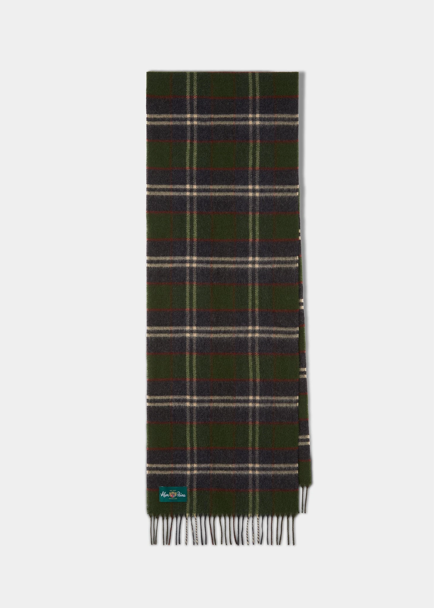 Lubmore Wool Plaid Scarf In Green 3 Lubmore Wool Plaid Scarf In Green