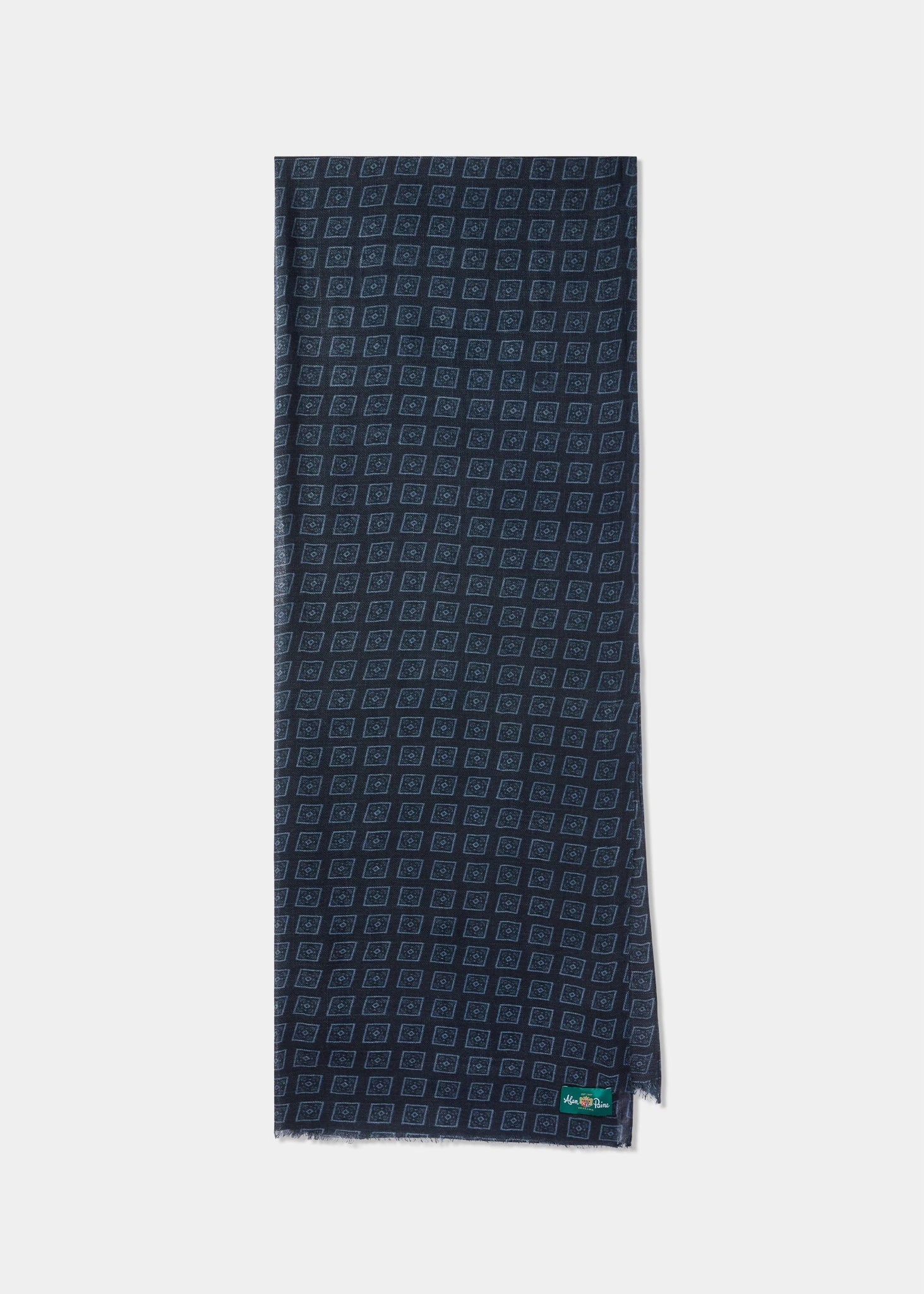 Dale Squares Scarf In Charcoal 3 Dale Squares Scarf In Charcoal