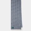Wolvey Patterned Cashmere Scarf In Grey -AlanPaine Shop 612280 SCARF WOLVEY 1GRY WOLVEY 01