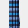 Piperhill Check Cashmere Scarf In Blue 1 Piperhill Check Cashmere Scarf In Blue -AlanPaine Shop 632430 PIPERHILL CHECK CASHMERE SCARF BLUE