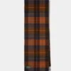 Mandally Cashmere Plaid Scarf In Pumpkin 2 Mandally Cashmere Plaid Scarf In Pumpkin -AlanPaine Shop 632444 MANDALLY CHECK SCARF PUMPKIN 01