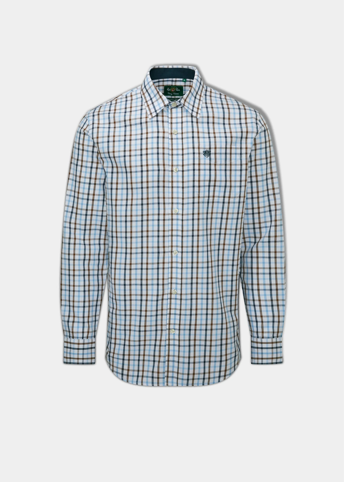 Aylesbury Men's Blue Check Shirt - Regular Fit 3 Aylesbury Men's Blue Check Shirt - Regular Fit