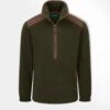 Aylsham Men's Half Zip Fleece Jacket In Green -AlanPaine Shop Alan Paine Aylsham Men s Half Zip Fleece in Green