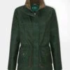Didsmere Ladies Technical Tweed Coat In Myrtle - Regular Fit -AlanPaine Shop Alan Paine Didsmere Ladies Coat in Myrtle