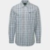 Ilkley Men's Country Check Blue Shirt - Shooting Fit -AlanPaine Shop Alan Paine Ilkley Mens Shirt in CHK60 Blue