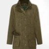 Rutland Ladies Tweed Waterproof Shooting Coat In Hemp -AlanPaine Shop Alan Paine Rutland Ladies Coat in Hemp