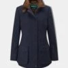 Surrey Ladies Tweed Coat In Blue - Regular Fit -AlanPaine Shop Alan Paine Surrey Ladies Coat in Blue