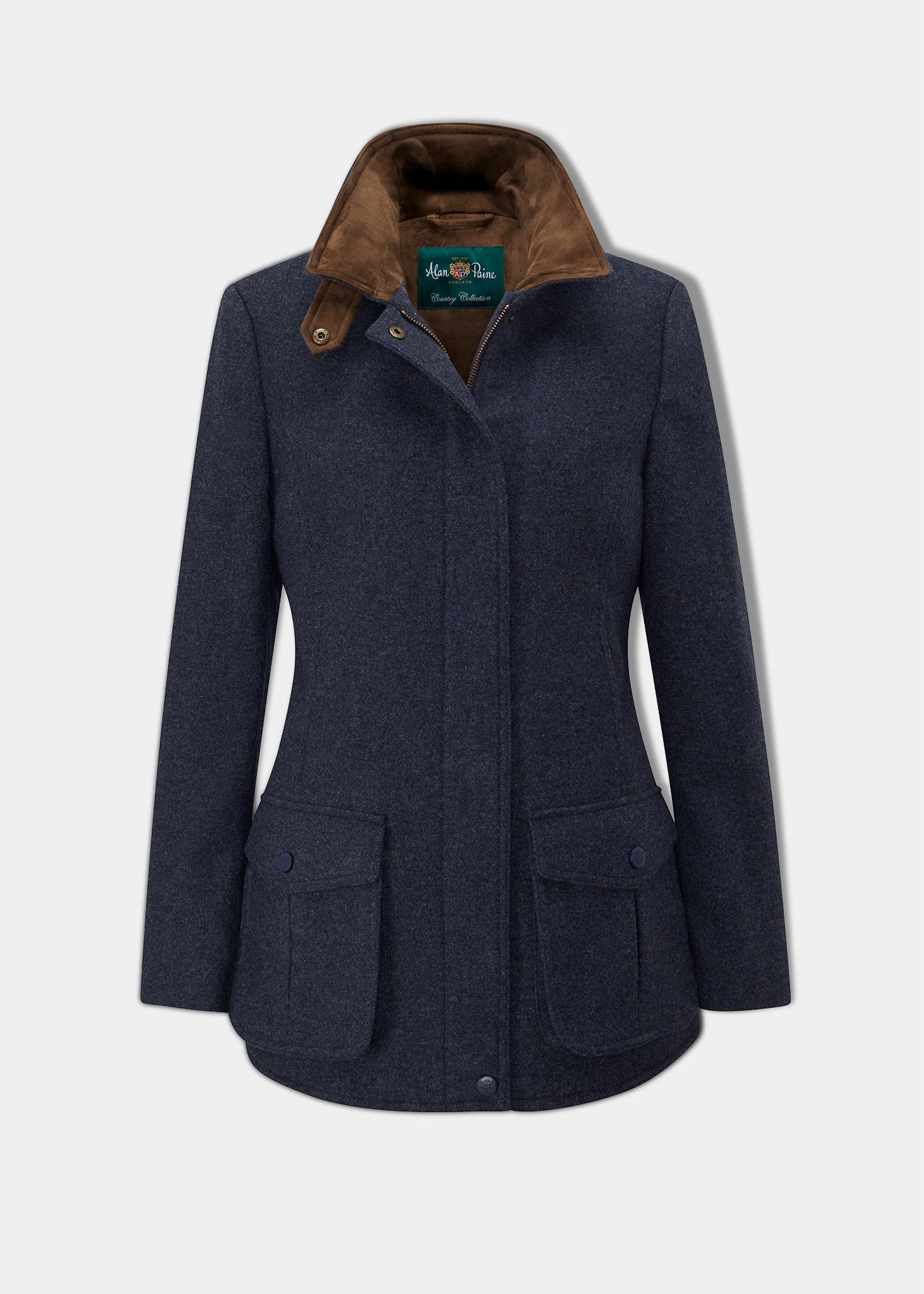 Surrey Ladies Tweed Coat In Blue - Regular Fit 3 Surrey Ladies Tweed Coat In Blue - Regular Fit
