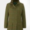 Surrey Ladies Tweed Coat In Marsh - Regular Fit -AlanPaine Shop Alan Paine Surrey Ladies Coat in Marsh