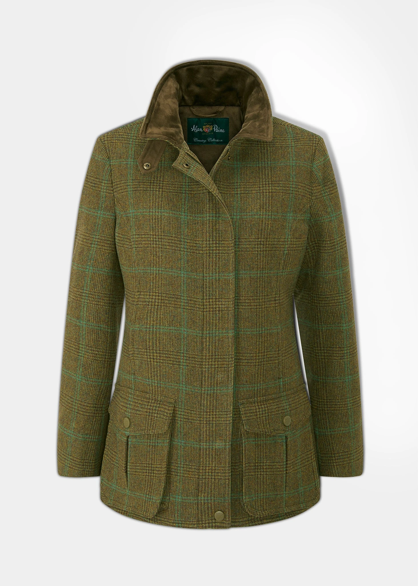 Surrey Ladies Tweed Coat In Marsh - Regular Fit 3 Surrey Ladies Tweed Coat In Marsh - Regular Fit
