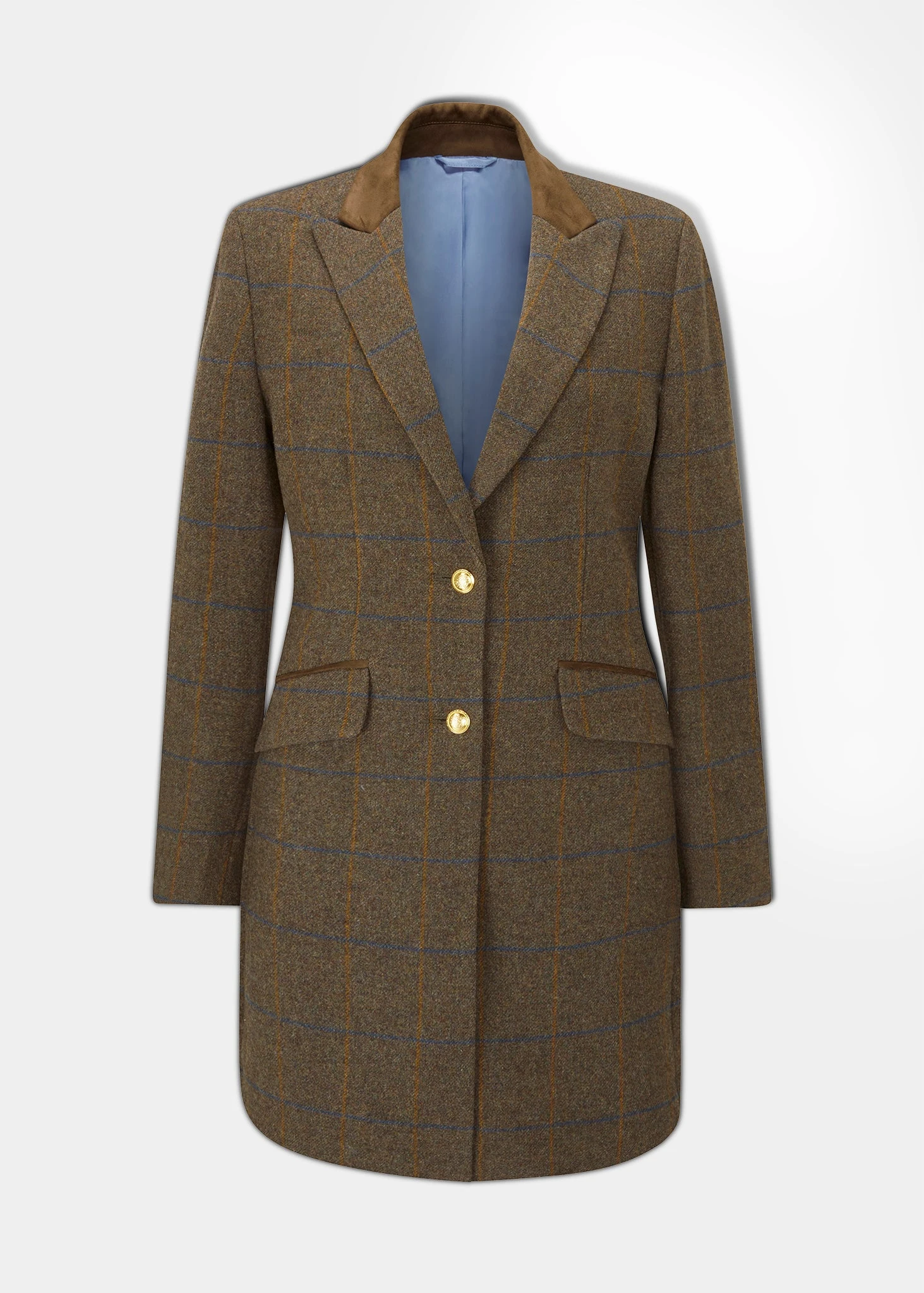 Surrey Ladies Mid-Thigh Tweed Coat In Seabrook - Regular Fit 3 Surrey Ladies Mid-Thigh Tweed Coat In Seabrook - Regular Fit