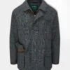 Surrey Waterproof Tweed Coat In Blue Check - Shooting Fit -AlanPaine Shop Alan Paine Surrey Men s Tweed Coat in Blue Check