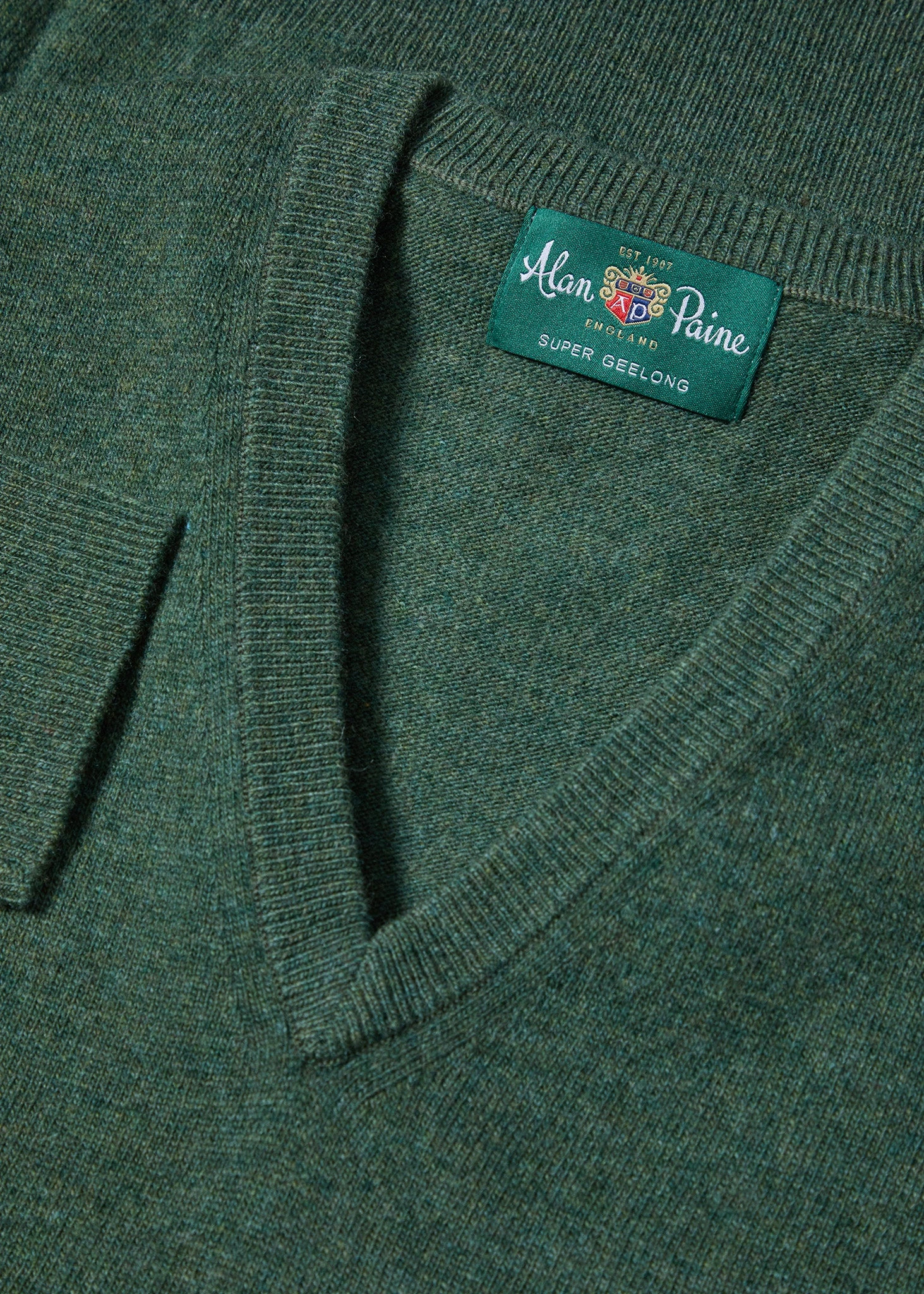 Albury Geelong Wool Jumper In Rosemary - Regular Fit 5 Albury Geelong Wool Jumper In Rosemary - Regular Fit - Image 3