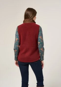 Aylsham Ladies Fleece Gilet In Bloodstone - Regular Fit -AlanPaine Shop Aylsham Fleece Womens Gilet Bloodstone 2
