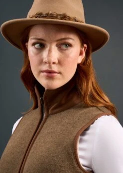 Aylsham Ladies Fleece Gilet In Pecan - Regular Fit -AlanPaine Shop Aylsham Ladies Fleece Gilet Pecan 8