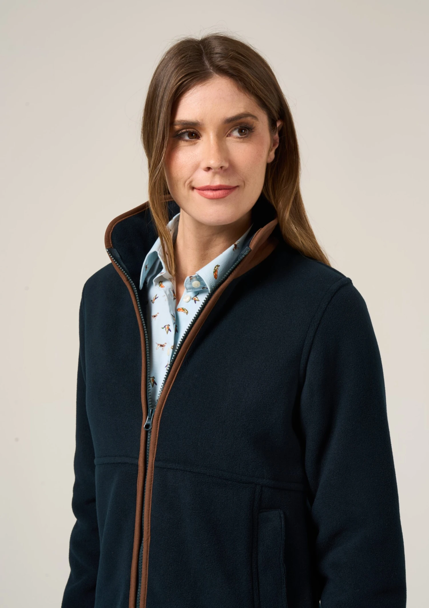 Aylsham Ladies Fleece Jacket In Dark Navy - Regular Fit 6 Aylsham Ladies Fleece Jacket In Dark Navy - Regular Fit - Image 4