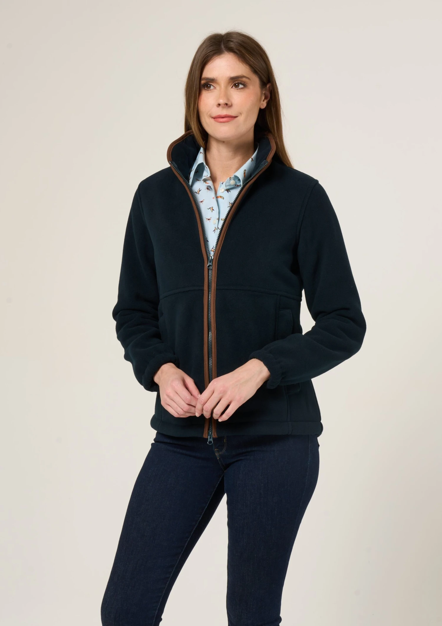 Aylsham Ladies Fleece Jacket In Dark Navy - Regular Fit 7 Aylsham Ladies Fleece Jacket In Dark Navy - Regular Fit - Image 5