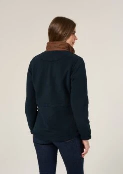 Aylsham Ladies Fleece Jacket In Dark Navy - Regular Fit 14 Aylsham Ladies Fleece Jacket In Dark Navy - Regular Fit -AlanPaine Shop Aylsham Ladies Fleece Jacket Navy 4