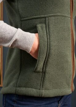Aylsham Ladies Fleece Gilet In Cedar Green - Regular Fit -AlanPaine Shop Aylsham Laides Fleece Gilet Cedar 7