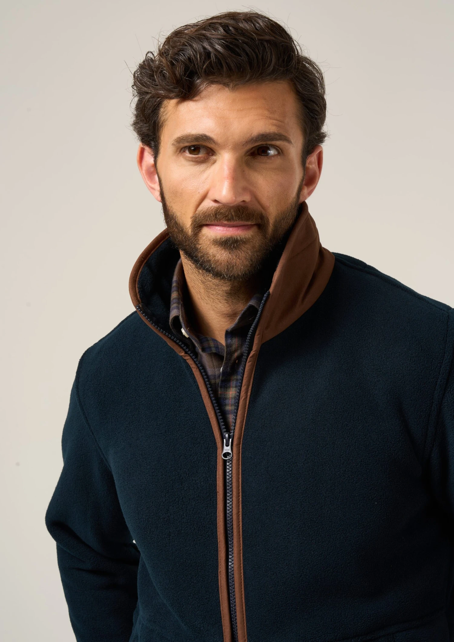 Aylsham Men's Fleece Jacket In Dark Navy - Regular Fit 6 Aylsham Men's Fleece Jacket In Dark Navy - Regular Fit - Image 4