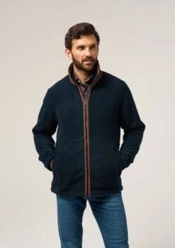 AlanPaine Shop -AlanPaine Shop Aylsham Mens Fleece Jacket Navy