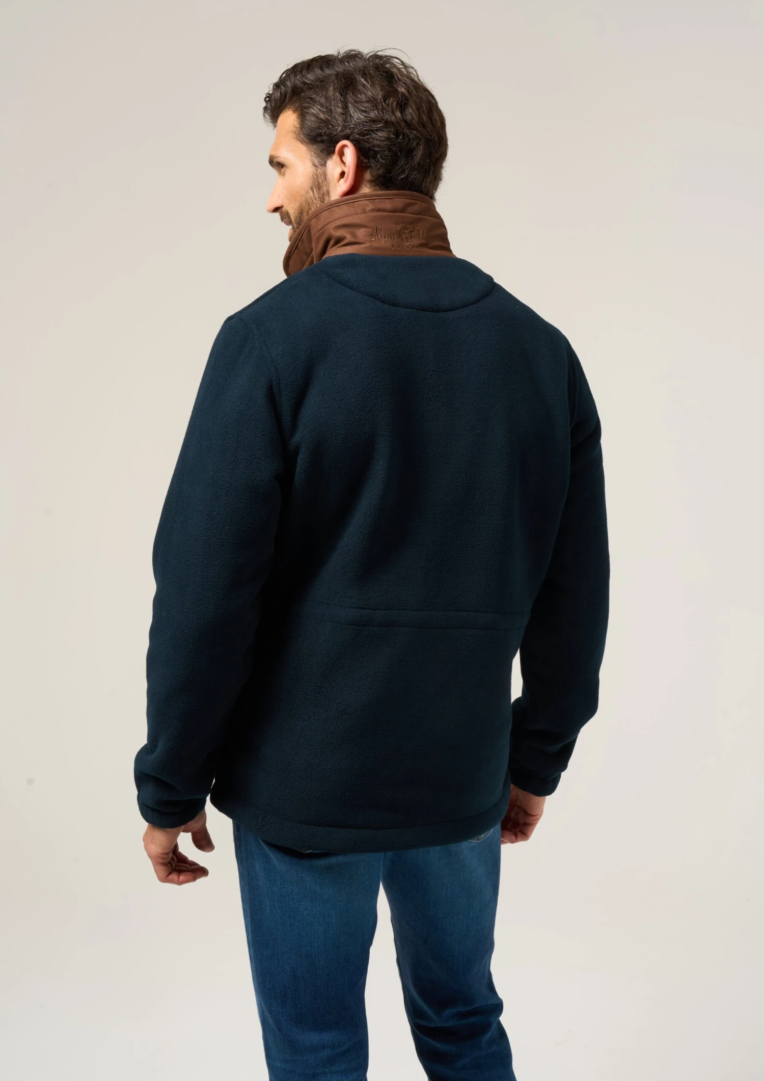 Aylsham Men's Fleece Jacket In Dark Navy - Regular Fit 7 Aylsham Men's Fleece Jacket In Dark Navy - Regular Fit - Image 5