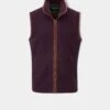 Aylsham Men's Fleece Gilet In Plum - Regular Fit -AlanPaine Shop Aylsham Mens Fleece gilet Plum 5