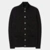 Landford Men's Lambswool Buttoned Jumper In Black - Regular Fit 1 Landford Men's Lambswool Buttoned Jumper In Black - Regular Fit -AlanPaine Shop B50U15 LANDFORD BUTTON FRONT LS MOCK NECK BLACK 01